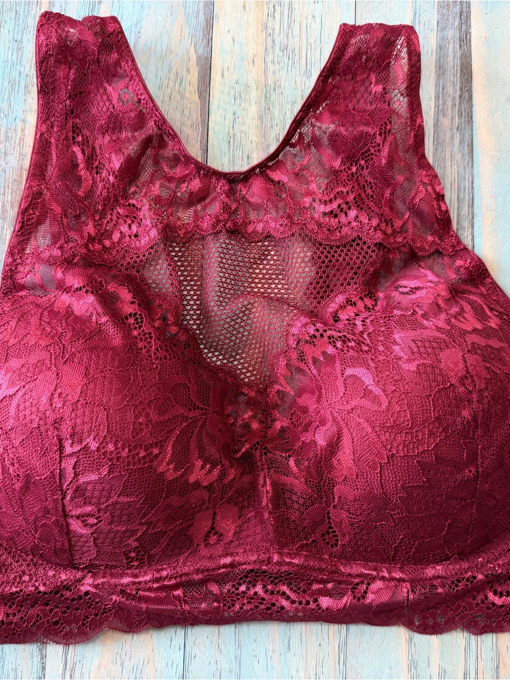 Candie's Lace Bralette in Burgundy